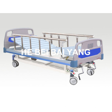 a-51 Movable Double-Function Manual Hospital Bed with ABS Bed Head